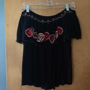 black off the shoulder top